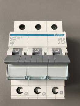 Hager MCS325 Leitungsschutzschalter 25A, 3polig mit QuickConnect